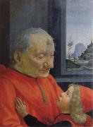 Domenico Ghirlandaio old man with a young boy France oil painting artist